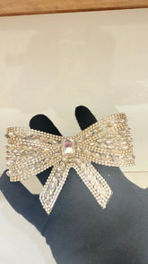 RHINESTONE CRYSTAL BOW HA-02